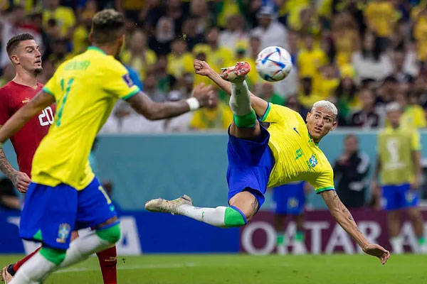 Brazilian player Richarlison's bicycle kick goal