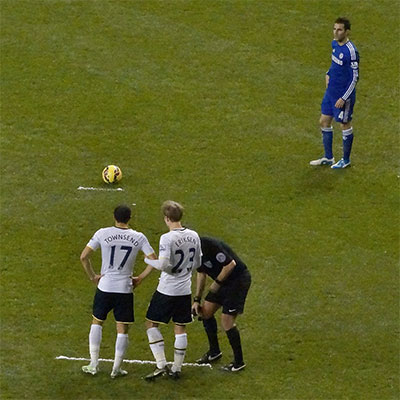 indicate the minimum distance for free kicks